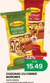 Boromir Cozonac cu Cremă 450g/500g
