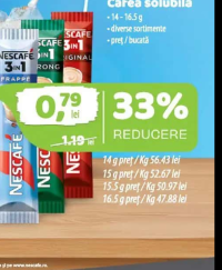 Nescafe Cafea solubilă 14-16.5g
