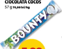 Bounty baton de ciocolată cu cocos 57g
