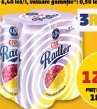 Ciuc Radler Mix bere fără alcool și suc de fructe 4x500ml