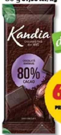 Kandia ciocolată amăruie 80% 80g