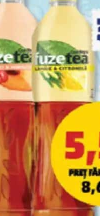 Fuze Tea Ice Tea piersici și hibiscus/lămâie și citronelă 1.5 l