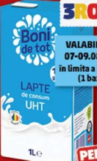 Boni de tot Lapte UHT 1,5% grăsime 1l