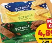 Roshen napolitane cu cremă lapte, cacao și lămâie 216g