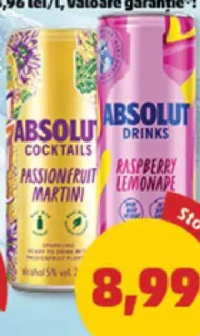 Absolut Cocktails/Drinks 5% 250ml