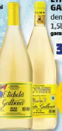 Cotnari Eticheta Galbenă vin alb demidulce/demisec 1.5l