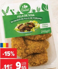 Carrefour Classic Feli de soia în crustă de fulgi de porumb 200g