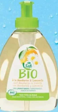 Carrefour Soft Gel curățare mâini mandarine Bio 300 ml