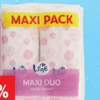 Carrefour Soft Maxi Duo dischete demachiante ovale 2x80buc