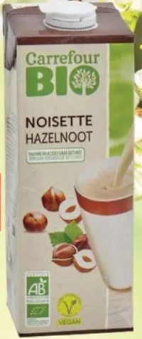 Carrefour Bio Băutură UHT cu alune 1L