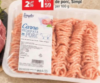 Simp Carne proaspătă de porc tocată 100g