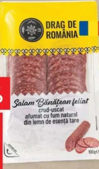 Drag de România Salam Bănățean feliat 100g