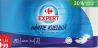 Carrefour Expert Hârtie igienică albă fără parfum, 8 role