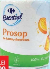 Carrefour Essential Prosop de hârtie, 2 straturi, 60 m