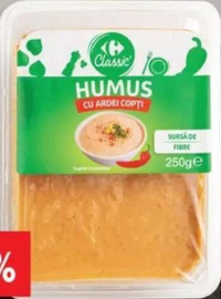 Carrefour Classic Hummus cu ardei copți 250g
