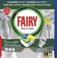 Fairy Platinum detergent pentru mașina de spălat vase, 113 capsule