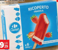 Carrefour Classic Înghețată de căpșune 6x50g
