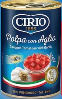 Cirio Pulpă de roșii cu usturoi 400g