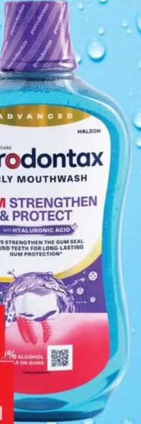 Parodontax Apă de gură cu fluor fără alcool Gum Strengthen & Protect Icy Mint 500 ml