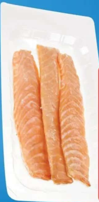 Carrefour Fâșii de somon afumat, ambalat 150g