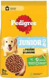 Pedigree Hrană uscată pentru câini juniori 3 kg, cu pui și orez