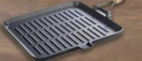 Grill fontă cu mâner 20x20 cm