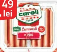 CAROLI Crenvurști de porc 280g