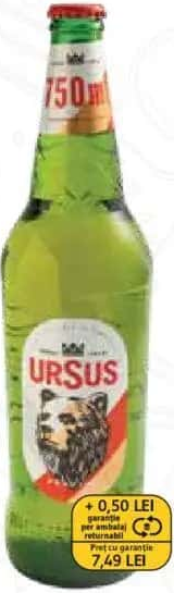 Ursus bere blondă 0.75 L