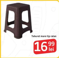 Taburet mare tip ratan