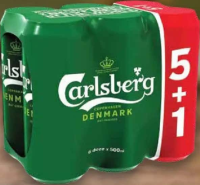 Carlsberg Bere blondă (5+1)x0.5 L