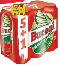 Bucegi bere blondă (5+1)x0.5 L