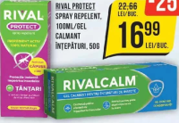 Rival Protect Spray repelent, 100ml/Gel calmant înțepături, 50g