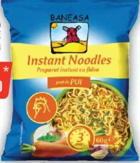 Băneasa Instant Noodles cu gust de pui/legume/vită 60g