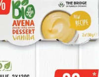 The Bridge Deserț bio din ovăz, cu vanilie, 2x130g