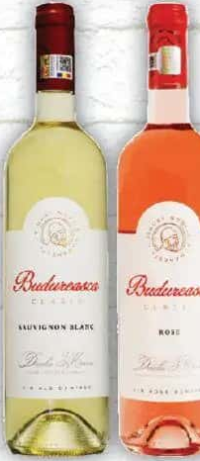 Budureasca Vin alb, demisec, Sauvignon Blanc/roze, demisec, 0.75l