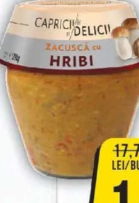 Capricii și Delicii Zacuscă cu hribi/ghebe 290g