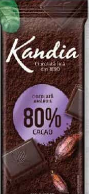 Kandia ciocolată amăruie, 80% cacao 80g
