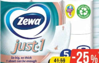 Zewa Hârtie igienică Just-1, 5 str., 6 role