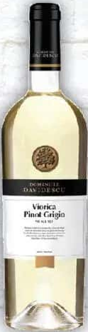 Domeniile Davidescu Vin alb, sec, Viorica Pinot Grigio, 0.75l