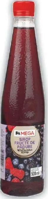 Mega Sirop de fructe de pădure/vișine/zmeură/afine/coacăze negre 0.5L
