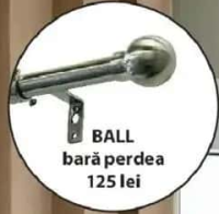 BALL bară perdea 125 cm
