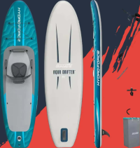 Bestway Set placă SUP Hydro-Force Aqua Drifter 11", 335 x 91.5 x 15 cm, pompă inclusă, albastru-gri