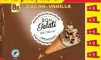 Bon Gelati Înghețată la cornet Cocoa-Vanilla (6+2) x 120 ml
