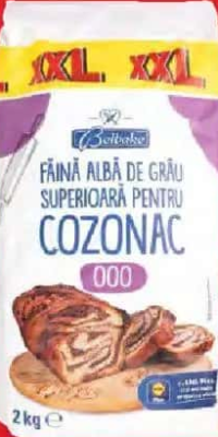 Belbake Făină albă de grâu superioară pentru cozonac 000 2kg