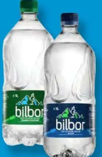Bilbor Apă minerală naturală carbogazificată/plată 1L