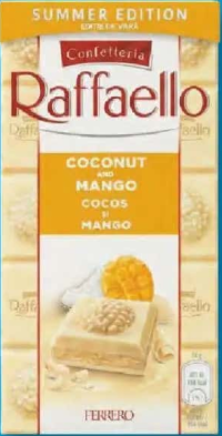Ferrero Raffaello tabletă cocos și mango 90g