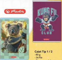 Herlitz Caiet Tip 1 / 2 - 80 g - 36 file - diverse modele - per buc.