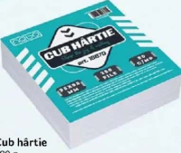 Cub hârtie 80g 250 file 9,5x9,5cm