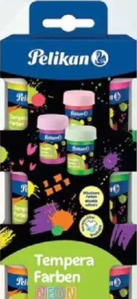 Pelikan Tempera Neon 6 culori x 20 ml