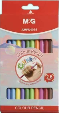 M&G Creioane colorate mecanice hexagonale 12 culori/set